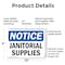 Signmission Janitorial Supplies, 10 in W x Rectangle, Plastic OS-2PACK-NS-P-710-L-13754 - alternate 2